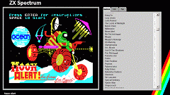 Emulátor ZX Spectrum s hrou Moon Alert