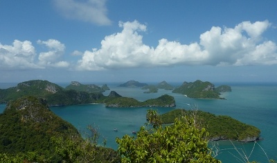 Výhled na ostrovy NP Angthong